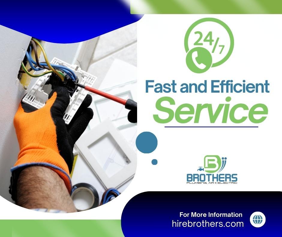 Electricians understand that electrical issues can be stressful and disruptive. That’s why Brothers Plumbing, Air, & Electric