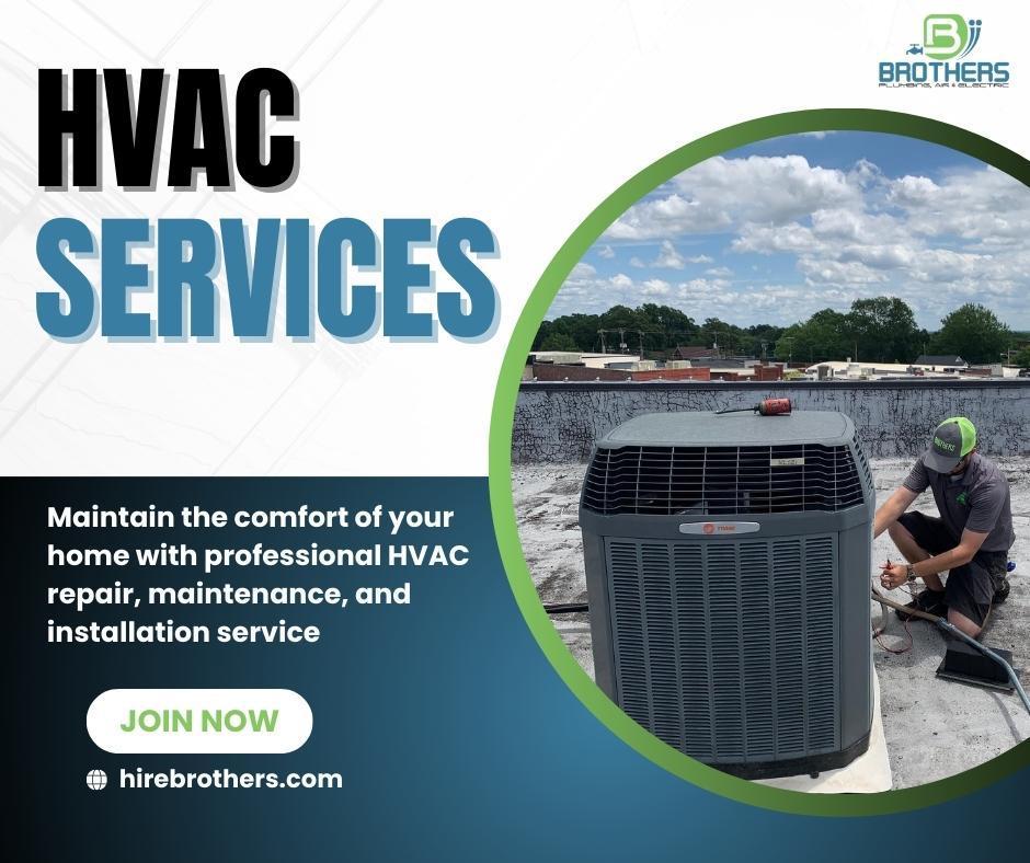 Your HVAC system is critical for maintaining a comfortable environment inside your home or office. Brothers Plumbing, Air & Electric offers expert HVAC services that ensure your system runs efficiently throughout the year.